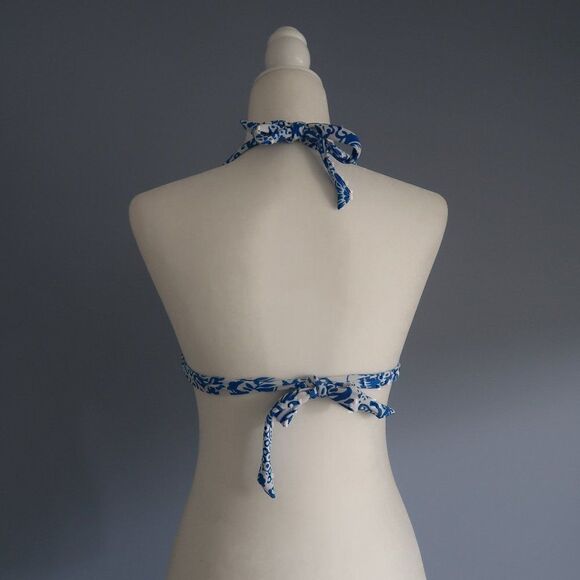 MOSSIMO BLUE PAISLEY SWIM BIKINI TOP SIZE MEDIUM - Picture 5 of 5